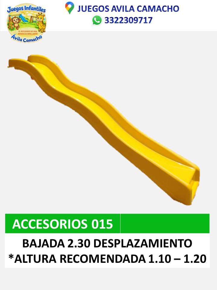 resbaladilla 1.20 de alto